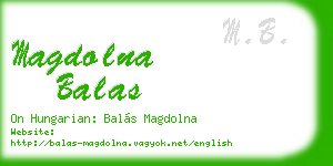 magdolna balas business card