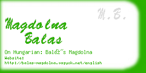 magdolna balas business card